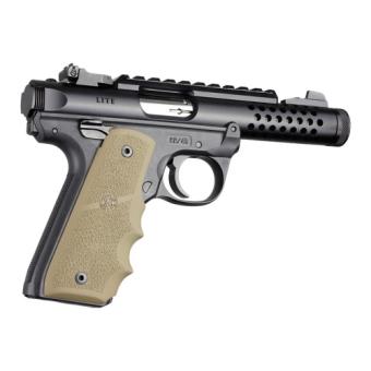Hogue Ruger MK IV 22_45- OverMolded Rubber Grip with Finger Grooves  Flat Dark Earth