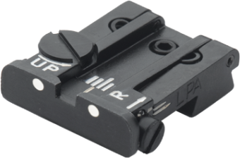 LPA Adjustable Rear Sight for Tanfoglio EAA witness, Jericho, P9 Springfield old model dovetail 9,5 mm