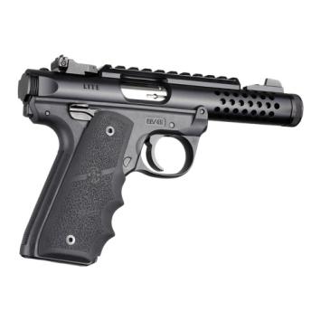 Hogue Ruger MK IV 22_45- OverMolded Rubber Grip with Finger Grooves Black