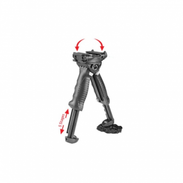 Fab tactical bipod en grip rotating